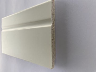 Len Chân Tường Nhựa PS Bản 87 mm x 10mm Màu Trắng Mờ